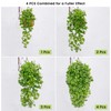 SNAIL GARDEN Artificial Hanging Plants with 2400PCS Flower-Shaped Leaves, 39.3”