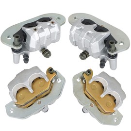 labwork Front and Rear Brake Calipers with Pads Replacement for Yamaha Viking 700 YXM700 Replacement for Yamaha Viking VI YXM700 YXC700