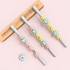 Fitbody Massage Roller Stick - Lymphatic, Calf, Thigh, Shoulder Relaxation - Neuro Bamboo Wave Design Pink 2ea