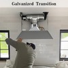 6''Diameter Galvanized Transition, 3-1/4" x 10" x 6'' Rectangular to