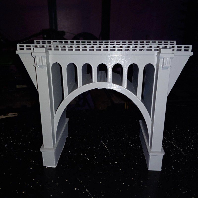 Spencer-3D HO Scale One Arch Viaduct Short bridge 5 Sections
