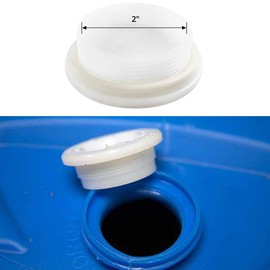 5PCS Bung Cap 2” Poly Plug with Gasket, Poly Buttress Drum Bung for 55 Gallon Plastic Drum, Fine Thread