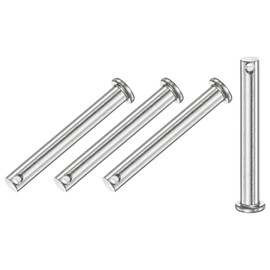 M METERXITY 4-Pack Single Hole Clevis Pins, M8 x 75mm 304 Stainless Steel Flat Head Clevis Pins for Mechanical Linkage/Fixed Parts/Ship Rigging, Link Hinge Pin Reusable
