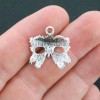 Unbranded 6 Mask Charms Antique Silver Tone Masquerade Leaf Mask