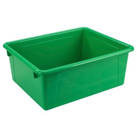School Smart Sturdy Plastic Storage Tray, Multifunctional Design for Classroom, Home, and More, Letter Size, Green