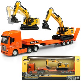HUGMIE Huina1729 Truck Toy, Construction Site Vehicles with Excavator Children, Tow Truck and Excavator Toy from 8 Years, Huina1729 Truck Size 35.5 x 5 x 6.5 cm