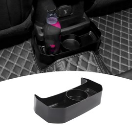 PDKLIN for Jeep JL Rear Cup Holder for Jeep Wrangler JL JLU Gladiator JT 2018-2024 Black Interior Tray Storage Accessories