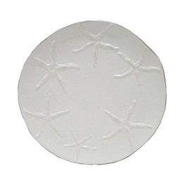 Blue Sky Ceramic, White Starfish Salad Plate, 8"" x 0.75""" (695739W), 8" x 8" x 0.75"