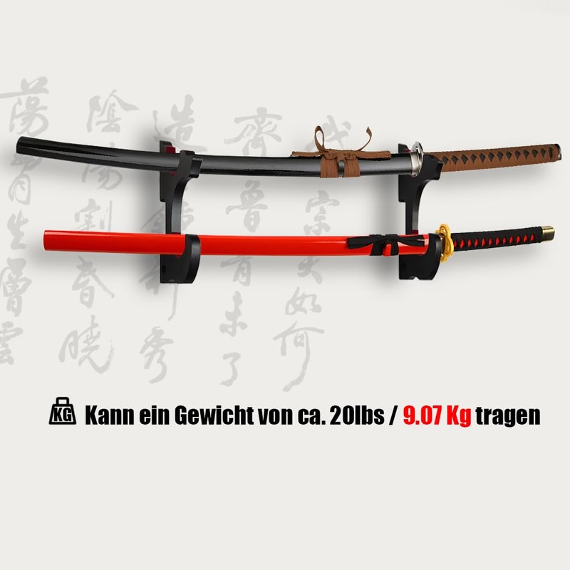 SEEMINESALE Katana Wall Mount - Classic Wooden Sword Holder with
