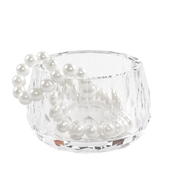 DONOUCLS Crystal Candy Bowl,Hand Cut Dessert Salad Bowls Clear 6x9cm/2.4x3.2