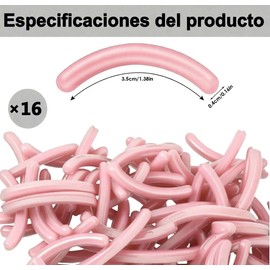 Lumbor37 16 Piezas Repuesto Para Rizador de Pestañas, Rizador de Pestañas Almohadillas de Repuesto de Goma, Almohadillas de Recambio(Rosa)