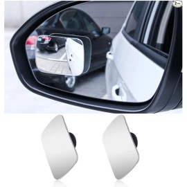 NoBrand 2 PCS Car Blind Spot Mirrors, Frameless HD Glass Convex Rear View Mirror, Wide A