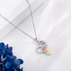 AXOMY Ice Cream Necklace 925 Sterling Silver Unicorn Heart Shape
