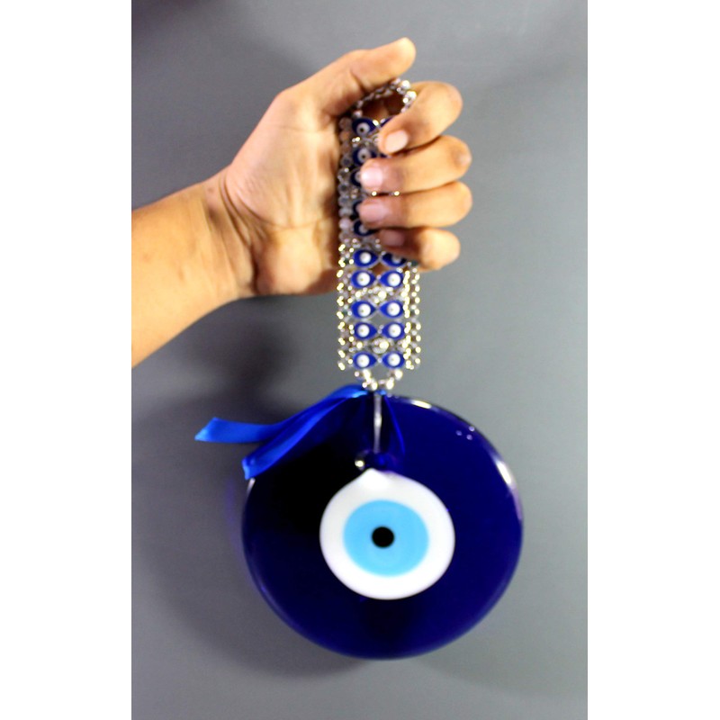 ESPLANADE Glass Evil Eye Car Door Hanging for Good Luck
