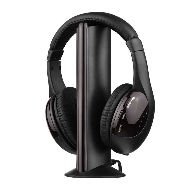 5 in 1 Hi-Fi Wireless Cordless Headphones Headset with Mic