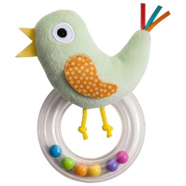 Taf Toys Cheeky Chick Newborn Baby Rattle. Soft Plush Toddler Sensory Ring Rattle With Ribbons. Easy To Grab. Colourful Beads. Suitable for Boys & Girls from Birth