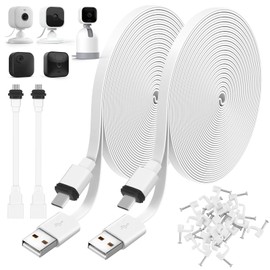 Uogw 2Pack 25FT Power Cable for Blink Mini2,Blink Mini,Blink Outdoor 4 (4th Gen)/Blink (3rd Gen) XT3/XT2/XT,Extension Cable Continuously Charging Your Blink Cam(Plug and Camera are Not Included)