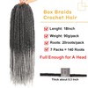 7 Packs 18 Inch Goddess Box Braids Crochet Hair Prelooped