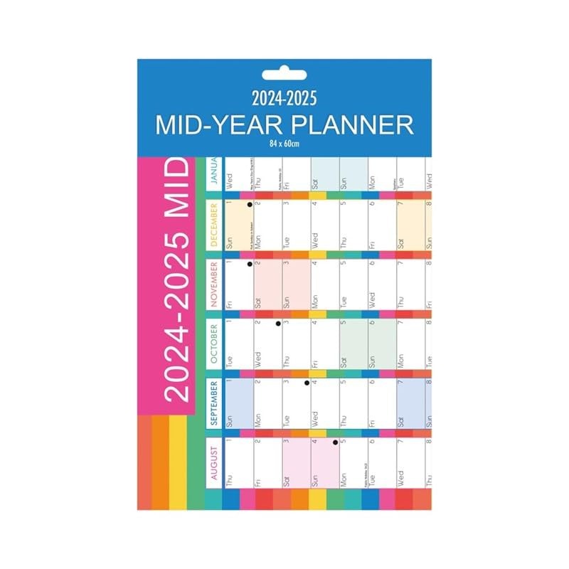 2024 2025 Large Academic Mid Year Wall Planner Calendar A1