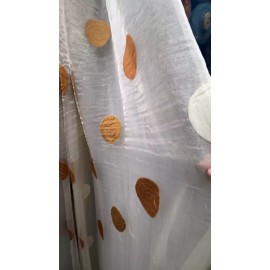 Brilliant Drapery Design Per panel - Beautiful Beige Poco Dot Sheer Panel - 60"W x 96"H