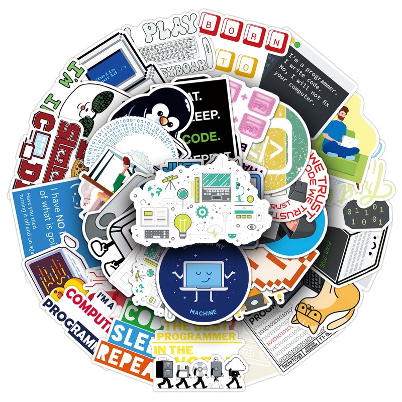 Programming Stickers,50Pcs Gifts for Developers Programmers Hackers Engineers, Program Stickers