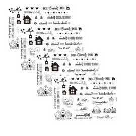 YILANJIN Rub On Sticker, Pack of 4 Rub On Foil Transfer Stickers for Glass, Water Slide Film Candles for DIY Crafts Decoration, Foil Transfer Stickers for Crafts, Scrapbooking, Gifts Decoration