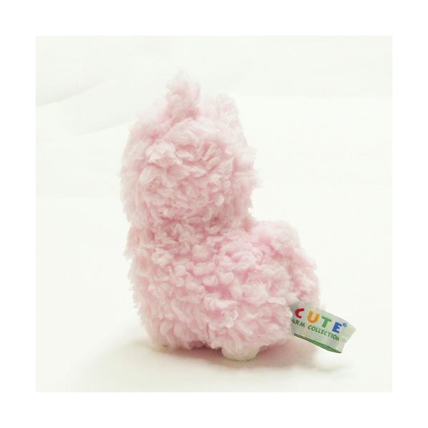 Alpaca Plush Toy and Black in Pink SS (17 cm) Cute