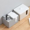 Cotton swab cotton pad case cosmetics makeup accessory storage beige / 면봉 화장솜 케이스 화장품 메이크업 소품수납 베이지