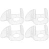DOITOOL 4 Pcs Blinds Cordless Handles,Plastic Clear Cordless Roller Shades,Cellular