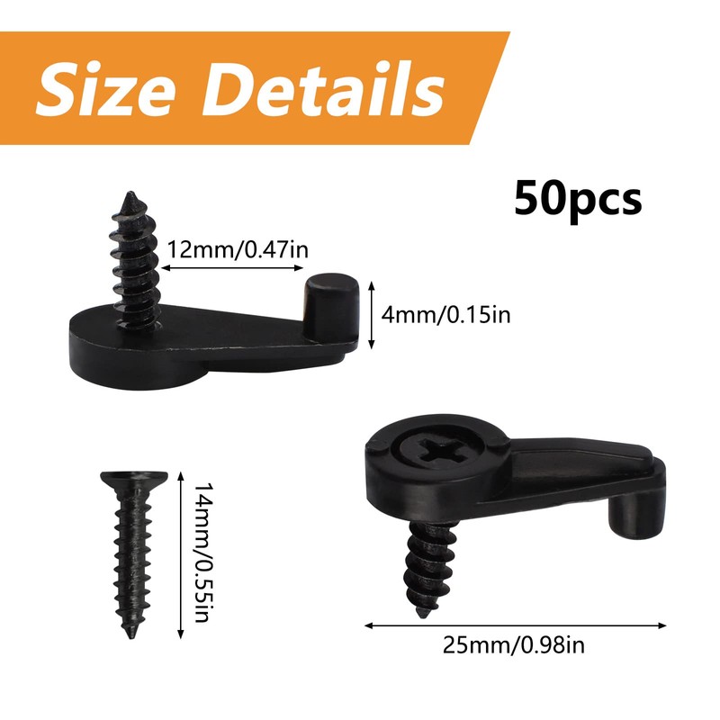 MOROBOR 50PCS Glass Retainer Clips Kit, 4MM Glass Panel Retainer