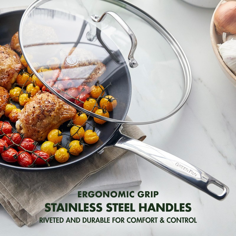 GreenPan Chatham Black Prime Midnight Hard Anodized Healthy Ceramic Nonstick,