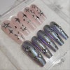 [Handmade nail tips] Funky (pink blue ver.) - Copin /