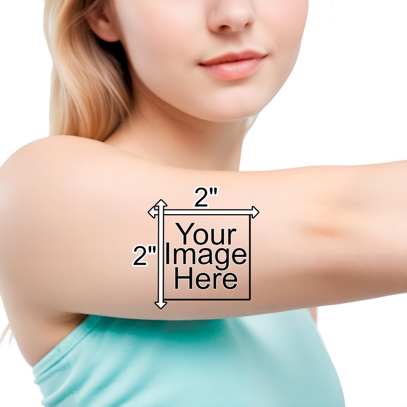 S&M Art Custom Logo Temporary Tattoos - Your Image or