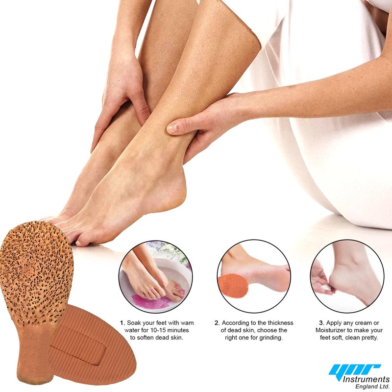 YNR Natural Clay Terracotta Handmade Foot Scrubber for Hard Dead