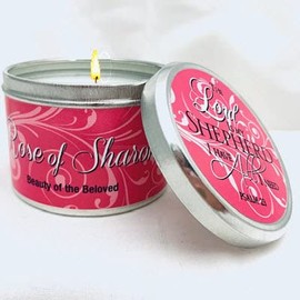 Rose of Sharon Tin Candle - "The Lord is My Shepherd" (6 oz) 1 pk