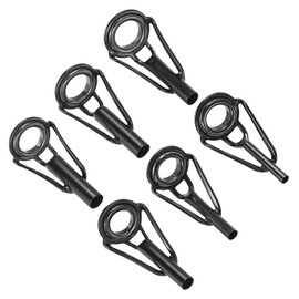 PATIKIL 1.6-4mm Fishing Rod Tip Repair Kit, 30pcs Stainless Steel Pole Ring Guide Replacement for Saltwater Freshwater Fishing, Black