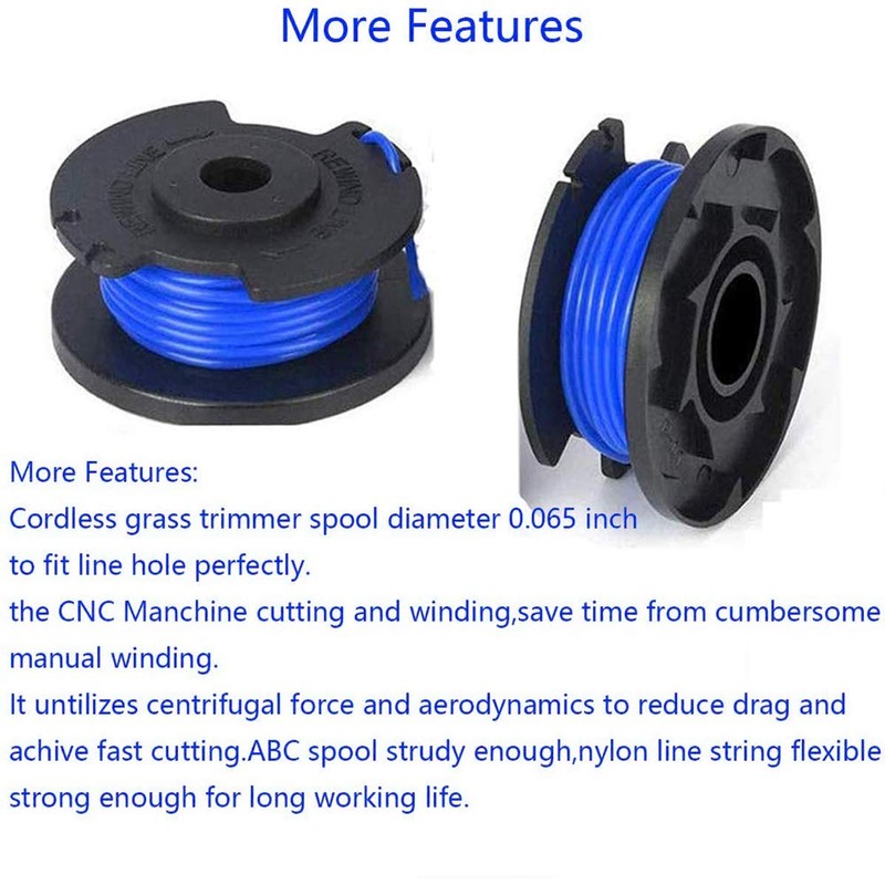 Strimmer Replacement Spool Compatible with Ryobi One+ AC14RL3A, Olt1832 Rac124,