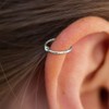 Helix Cartilage Earring Hoop - 925 Silver Hammered 20G Helix
