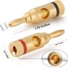 Gebildet 12pcs Gold Plated Speaker Banana Plugs(6pcs Red and 6pcs