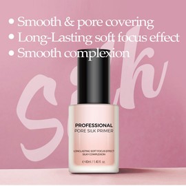 PRETTYSKIN Professional Pore Silk Makeup Primer for Face 40ml /1.40fl.oz. Long-Lasting, Non-Sticky for Pores, Fine Wrinkles Cover, Titanium Dioxide (Pore Primer)