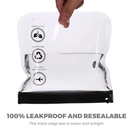 KOOSREEL Clear Travel Toiletries Bag, 4 Pack 20 x 20cm Airport Liquid Bags TSA Approved Toiletry Bag, Travel Essentials PVC Waterproof Cosmetic Clear Makeup Bag for Women and Men