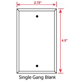 Art Plates - One Gang Blank Switch Plate Cover - Neve Stop - (Made in USA)