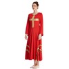 HIHCBF Women Praise Dance Cross Robe Bell Sleeve Worship Dresses