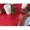 BTF Home Glitter Red Sequin Tablecloth,50x50 Inches Sparkle Red Table