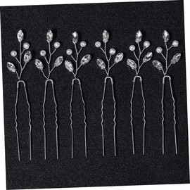 Healvian 6pcs U-shaped Rhinestone and Hairpins for Wedding Bridal Headdress Elegant Hair Accessories for Brides for Special Occasions and Updos