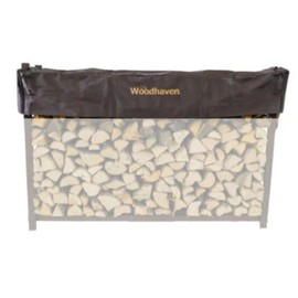 Woodhaven Standard Seasoning Replacement Covers - Brown Waterproof Indoor Outdoor Firewood Canvas Cover - Sizes 3 Foot to 16 Foot - Log Tarps Fit Racks Only - Heavy Duty UV Stable (6 Foot)