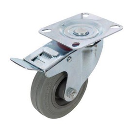 Fixman 487739 Braked Swivel Rubber Castor 75 mm 50 kg