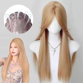 Hair Fashion Item Luxurious Human Hair Long Hair Women’s Wig (WFHQB8A) / 헤어 패션 아이템 고급스러움 인모 긴생머리 여성가발 (WFHQB8A)