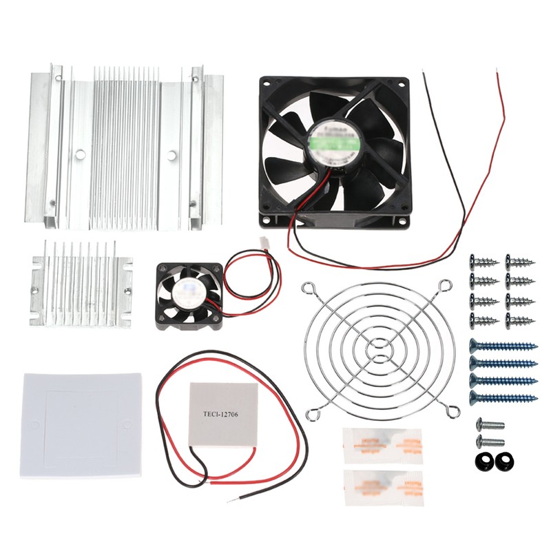 DIY Thermoelectric Peltier Refrigeration Cooling System Kit Semiconductor Cooler Conduction