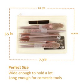 Koolmox Makeup Bags Bulk 30 Pack, Canvas Pouch with Zipper of 10 Colors, 8x5'' Blank Cotton Bags for Embroidery, Tie Dye, Marker, Circuit Projects, Christmas Gifts, Travel Bags for Pen Pencil